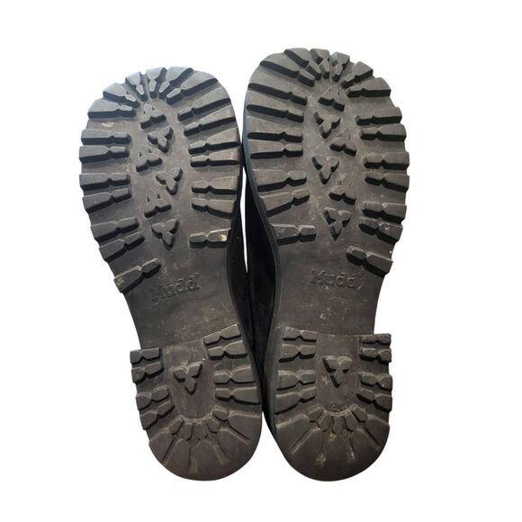 Vintage Y2K Mudd Clogs Women's 8 Black Embroidered Floral Bug Chunky Leather - Picture 7 of 7